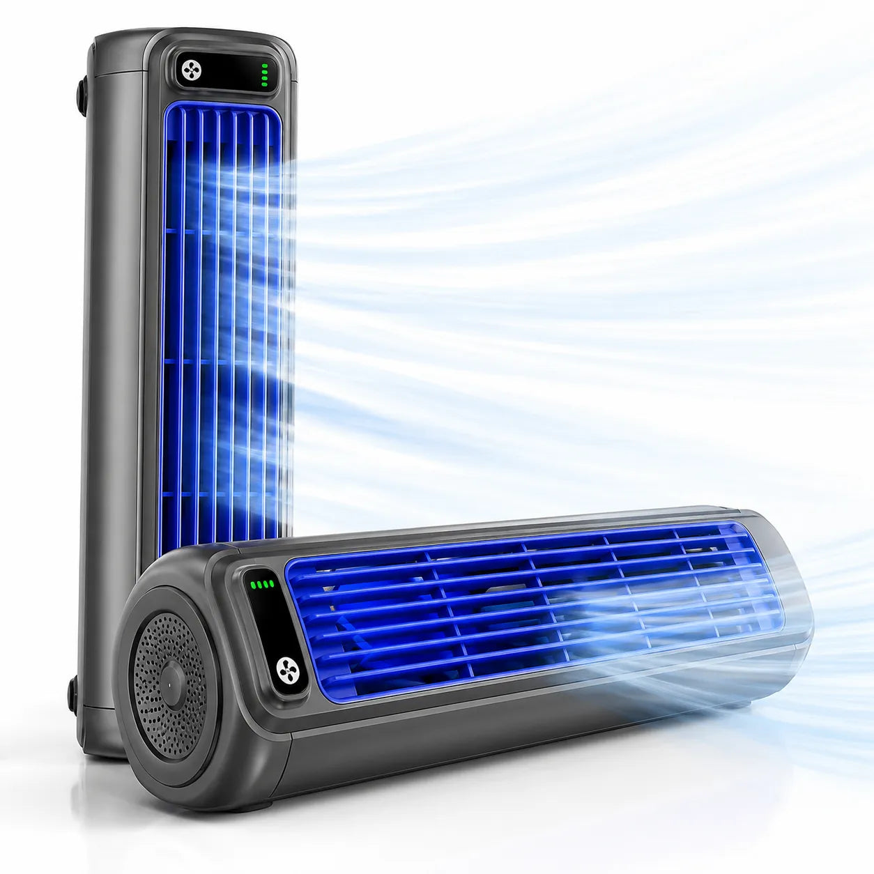 Ventilateur portable rechargeable 2000mAh mural et bureau – Image 7