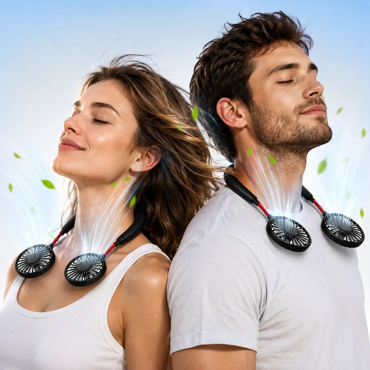 Ventilateur de cou mains libres têtes 360° Type-C – Image 12