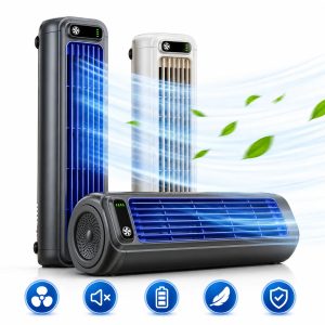Ventilateur portable rechargeable 2000mAh mural et bureau