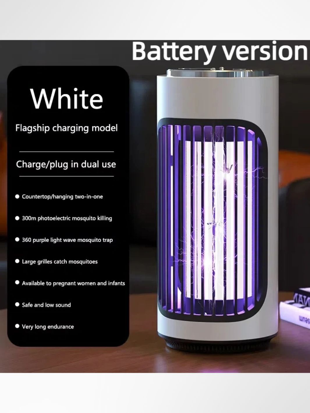 Lampe Anti-Moustique Électrique UV Intérieur Extérieur Silencieuse – Image 4