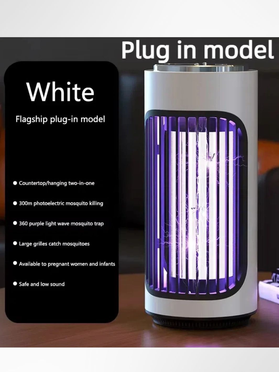 Lampe Anti-Moustique Électrique UV Intérieur Extérieur Silencieuse – Image 3