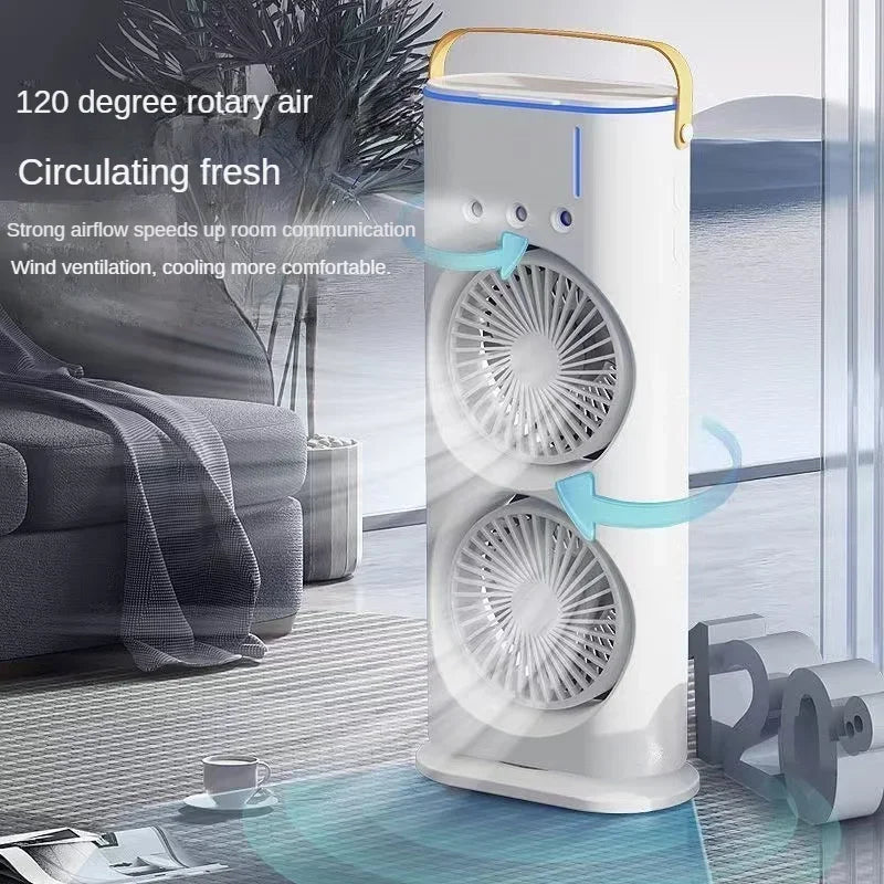Rafraîchisseur d'air portable double ventilateur brumisateur – Image 3