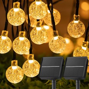 Lumière Solaire Jardin LED Extérieur Ambiance Chaleureuse
