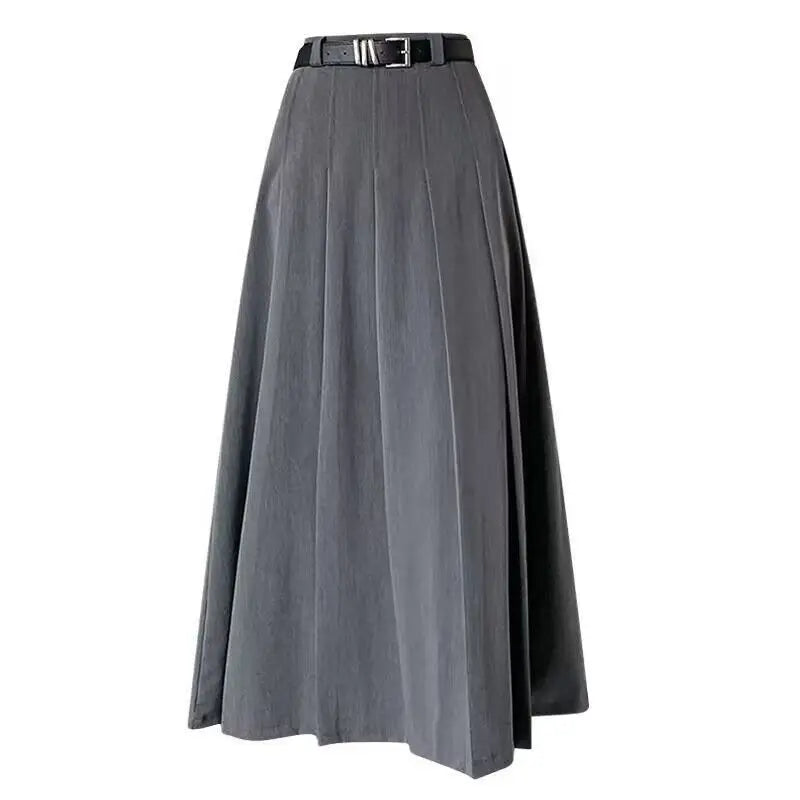 Jupe longue plissée femme moderne – Ceinturée, toutes occasions – Image 5