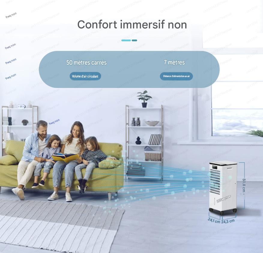 Rafraîchisseur d'air silencieux 3-en-1 pour pièce 32m² – Image 8