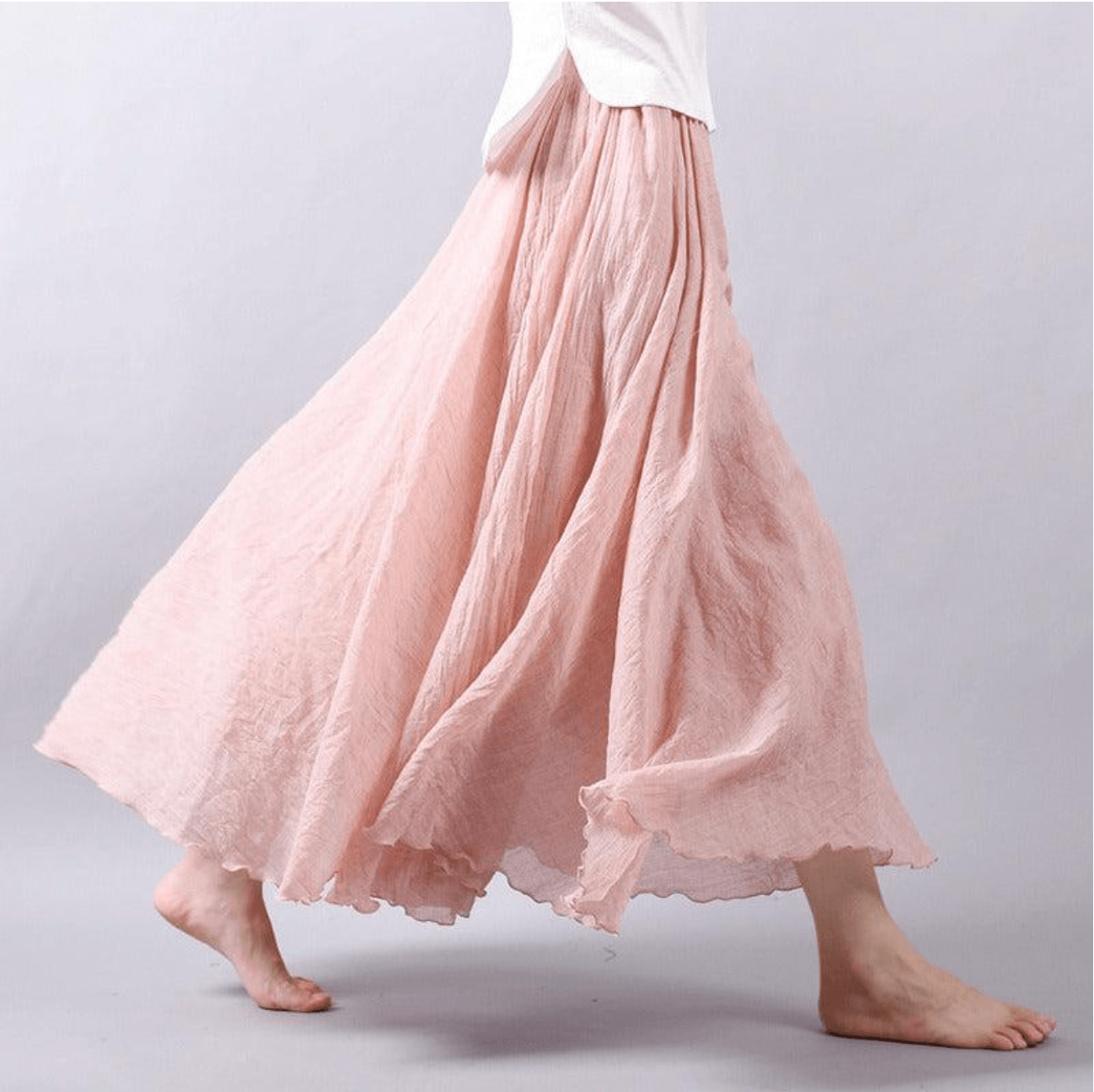 Jupe femme en lin ample et respirante – Style été – Image 5