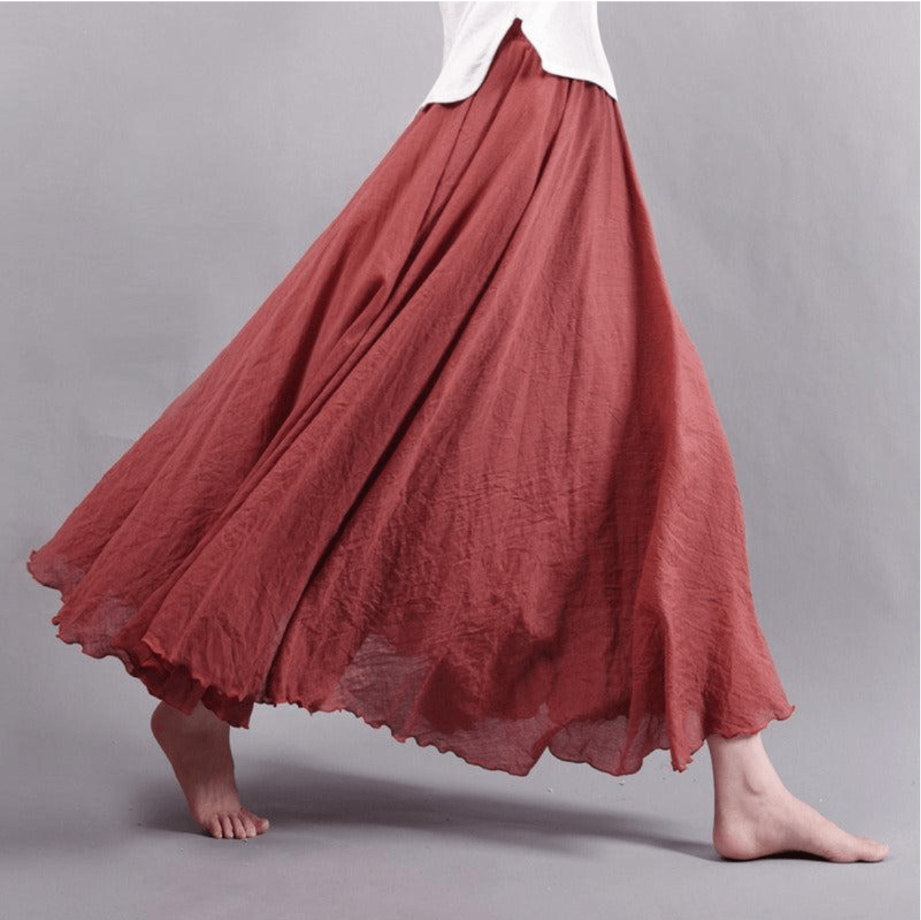 Jupe femme en lin ample et respirante – Style été – Image 7