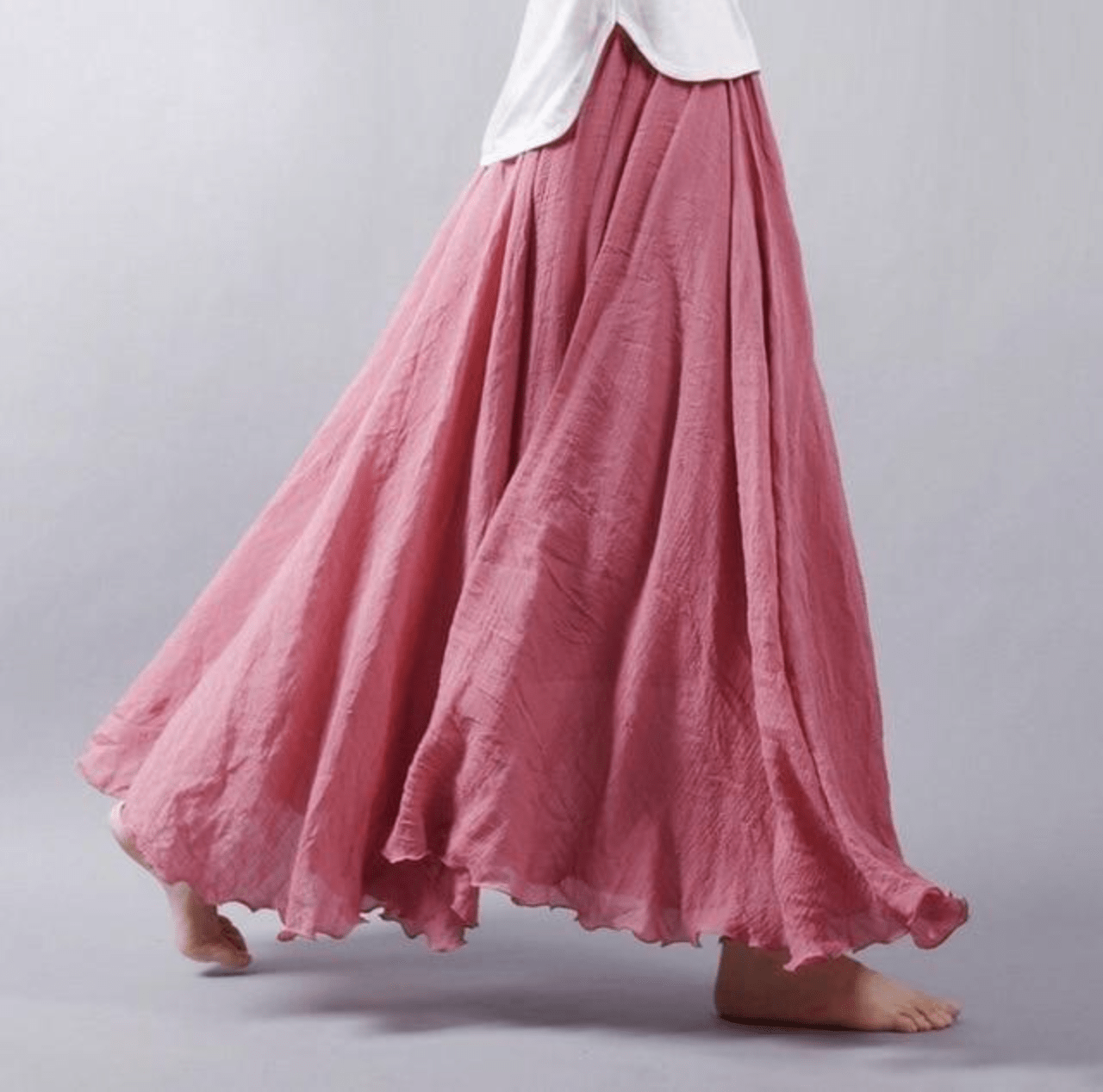 Jupe femme en lin ample et respirante – Style été – Image 4