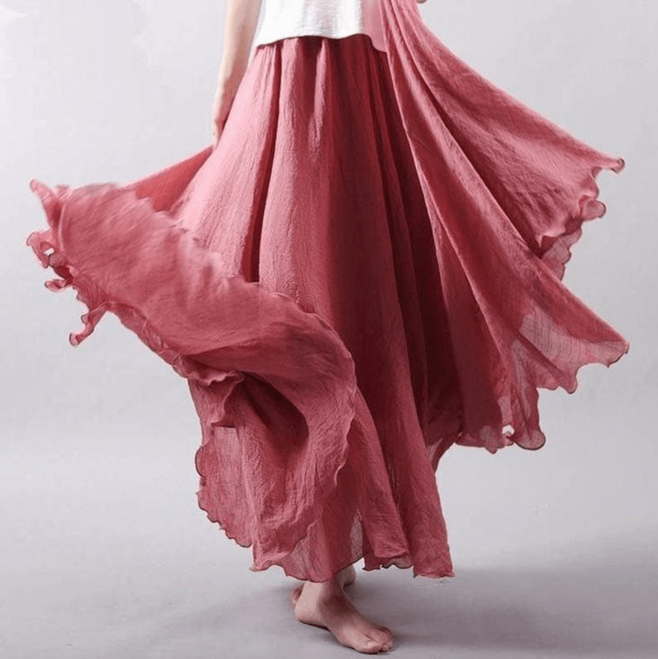 Jupe femme en lin ample et respirante – Style été – Image 3