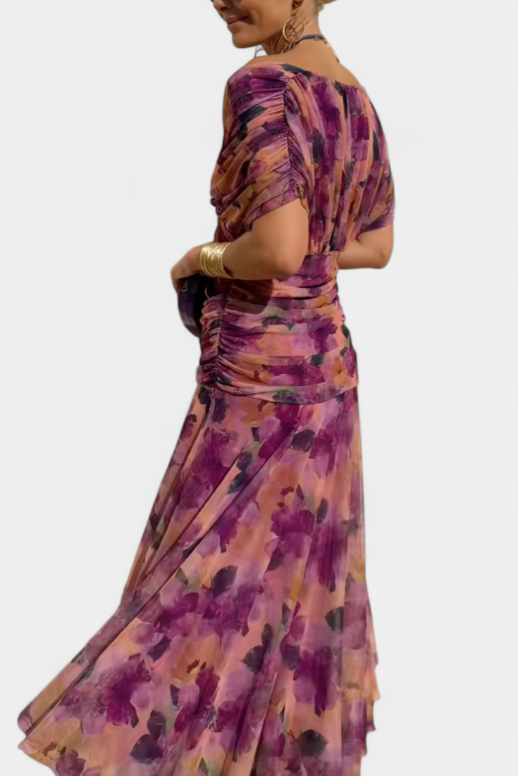 Tenue femme soirée motif fleurie élégance occasion – Image 11