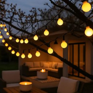 Décoration lumineuse solaire jardin 6m automatique