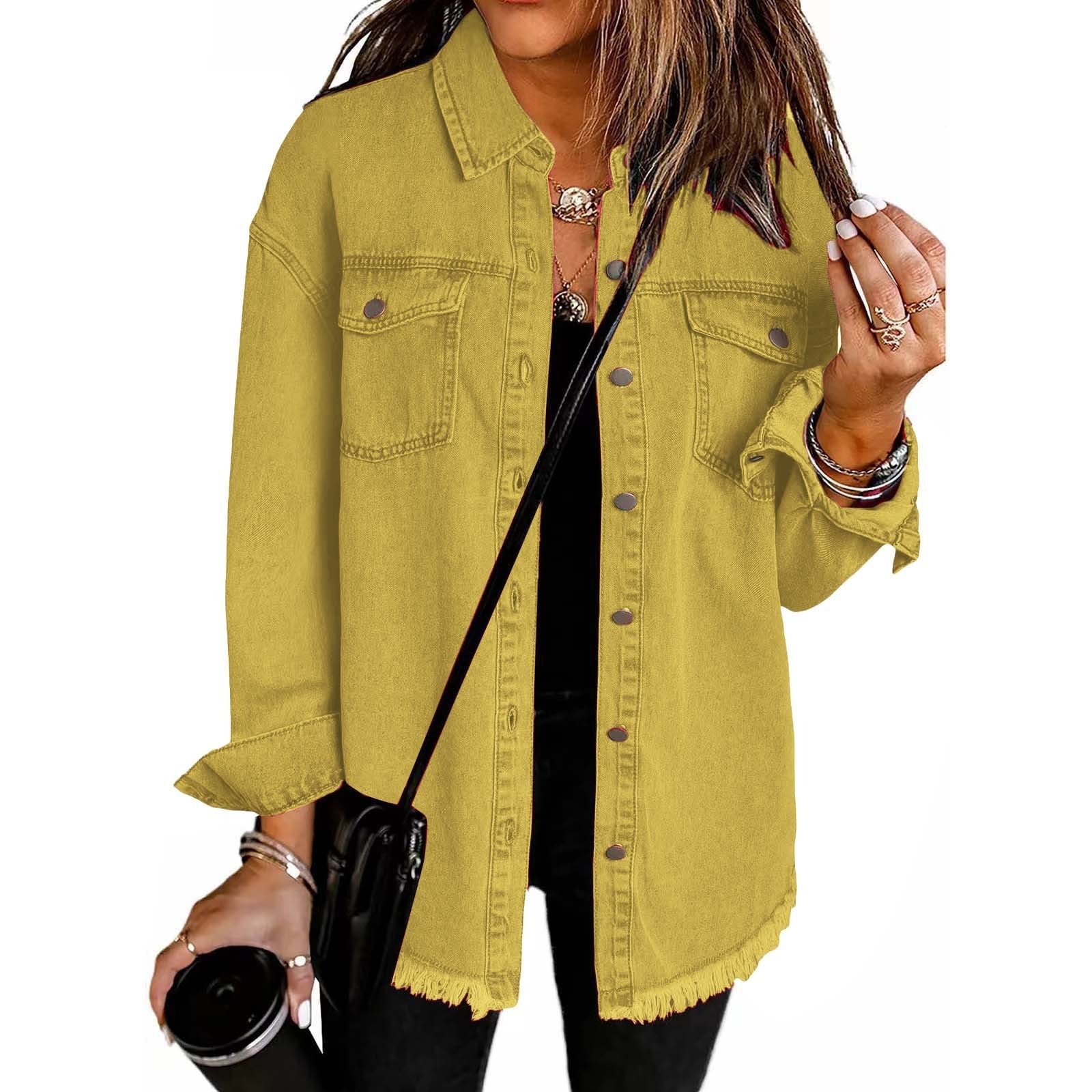 Blouson Denim Femme Ourlet Effiloché Saisonnière – Image 15