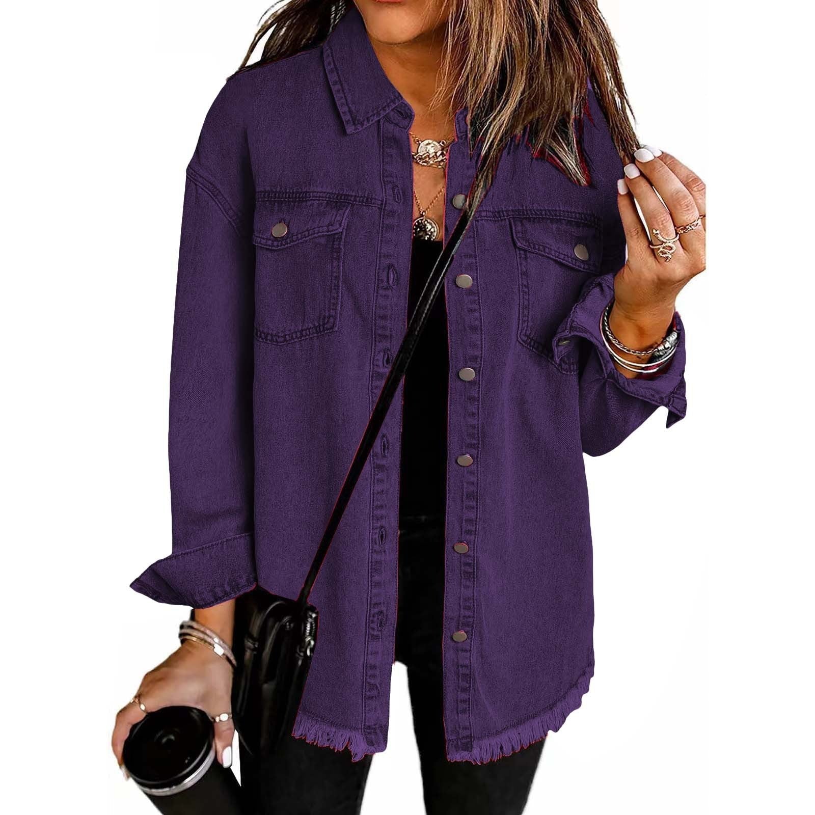 Blouson Denim Femme Ourlet Effiloché Saisonnière – Image 11