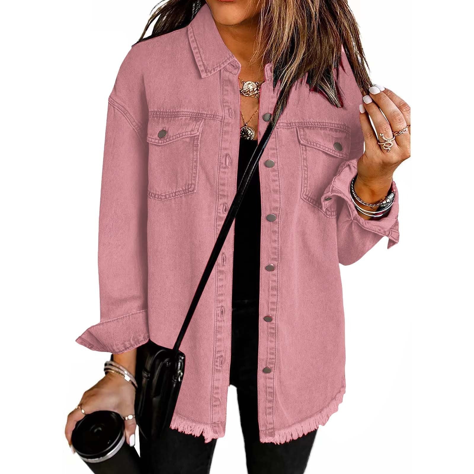 Blouson Denim Femme Ourlet Effiloché Saisonnière – Image 9
