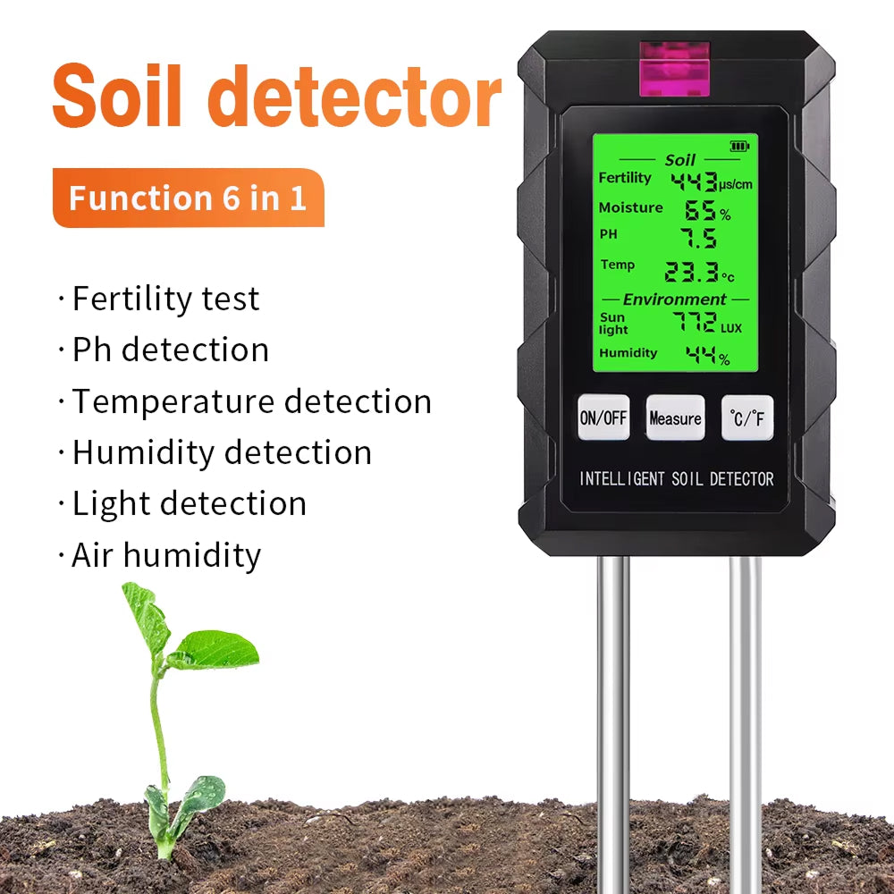 Capteur Sol 6-en-1 : Humidité, pH, Température Jardin Pro – Image 2