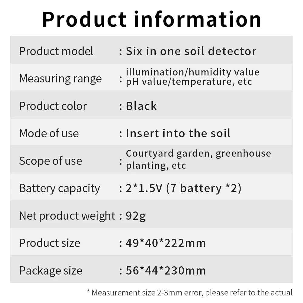 Capteur Sol 6-en-1 : Humidité, pH, Température Jardin Pro – Image 14