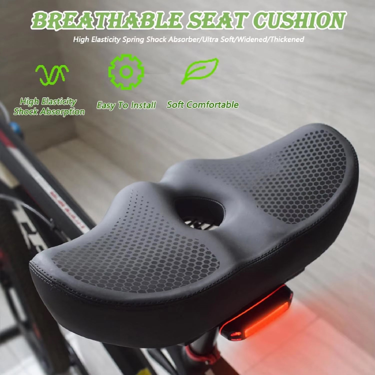 Selle Vélo Femme Confort Amortie Sans Pression Longue Distance – Image 9
