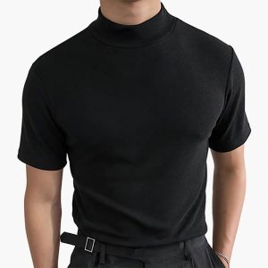 Haut Homme Coupe Slim – Col Montant Polyvalent Confort