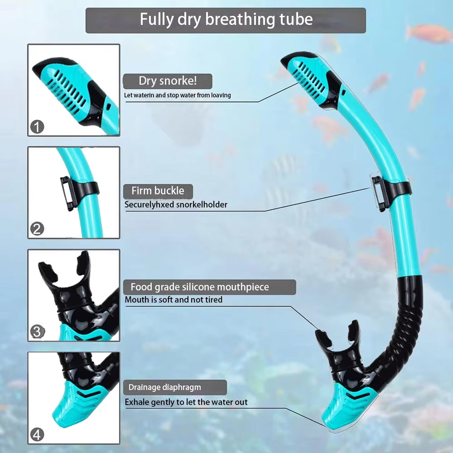Kit Snorkeling Adulte Vision Panoramique Anti-Buée – Image 7
