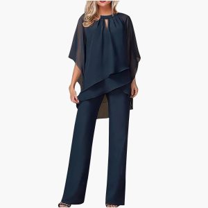 Ensemble Pantalon Femme Confortable Ample pour Bureau et Fêtes