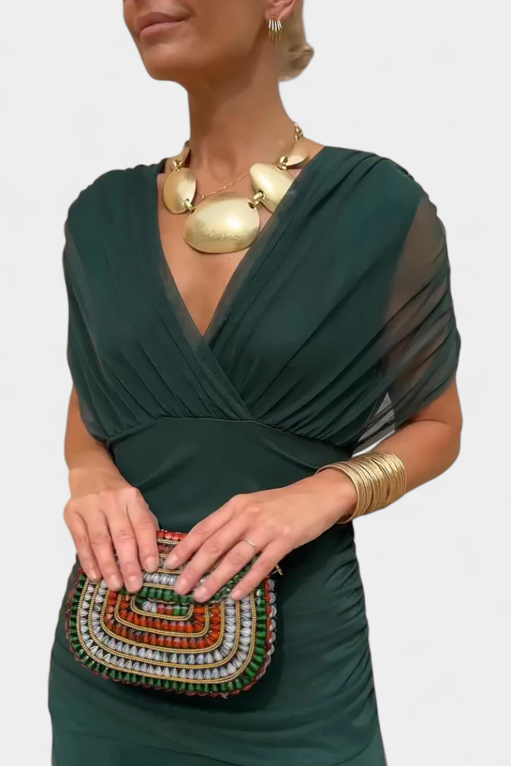 Tenue femme soirée motif fleurie élégance occasion – Image 6