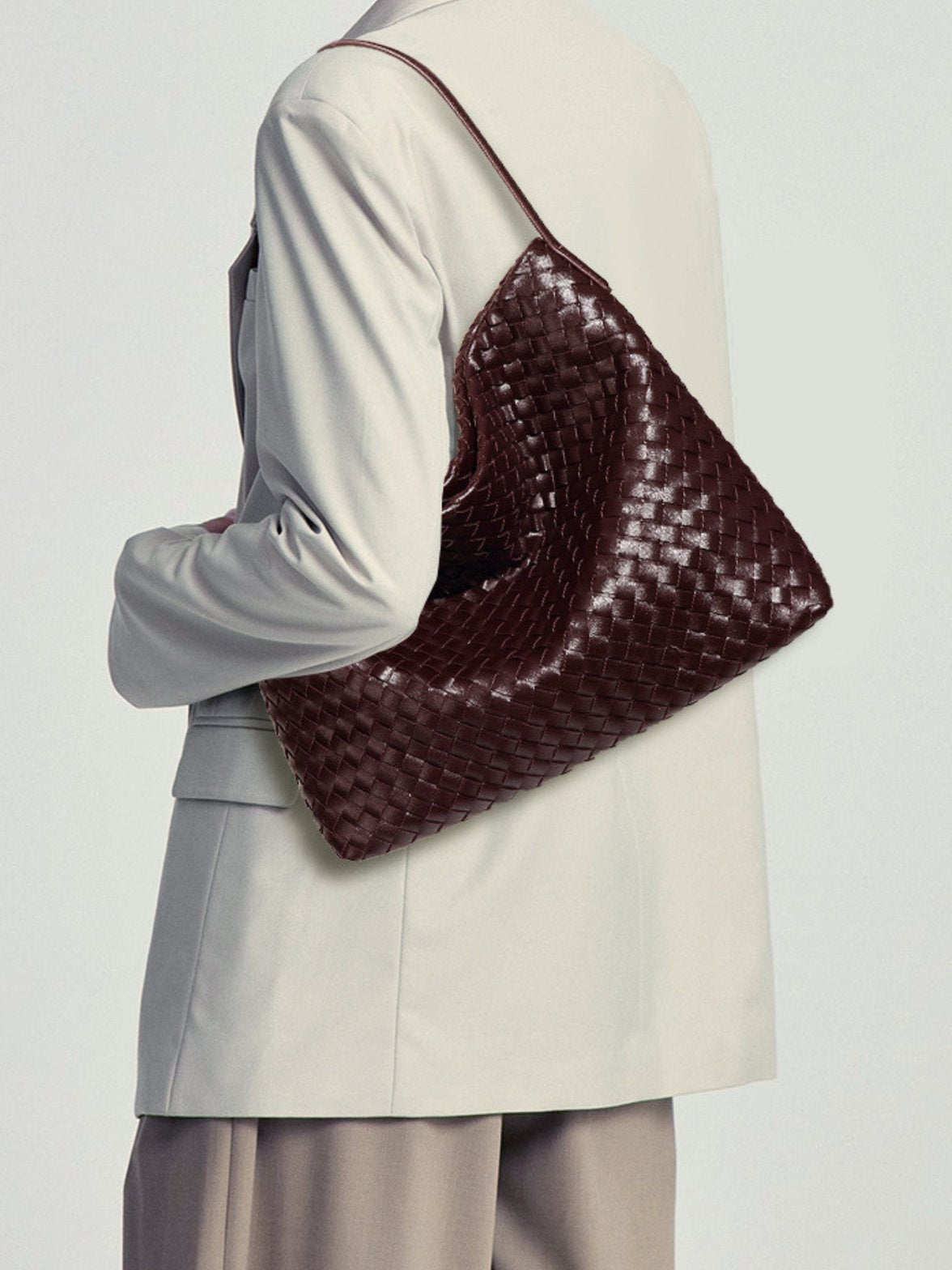 Grand sac femme vegan tressé pour travail quotidien – Image 8