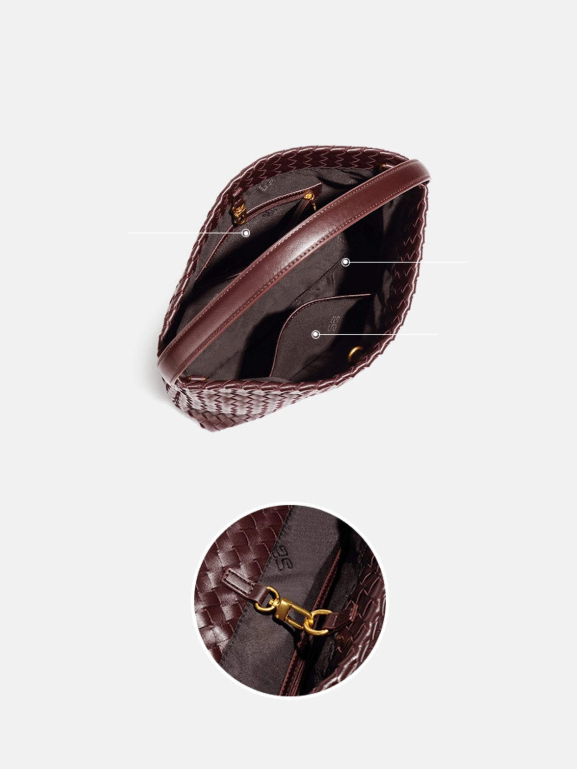 Grand sac femme vegan tressé pour travail quotidien – Image 17