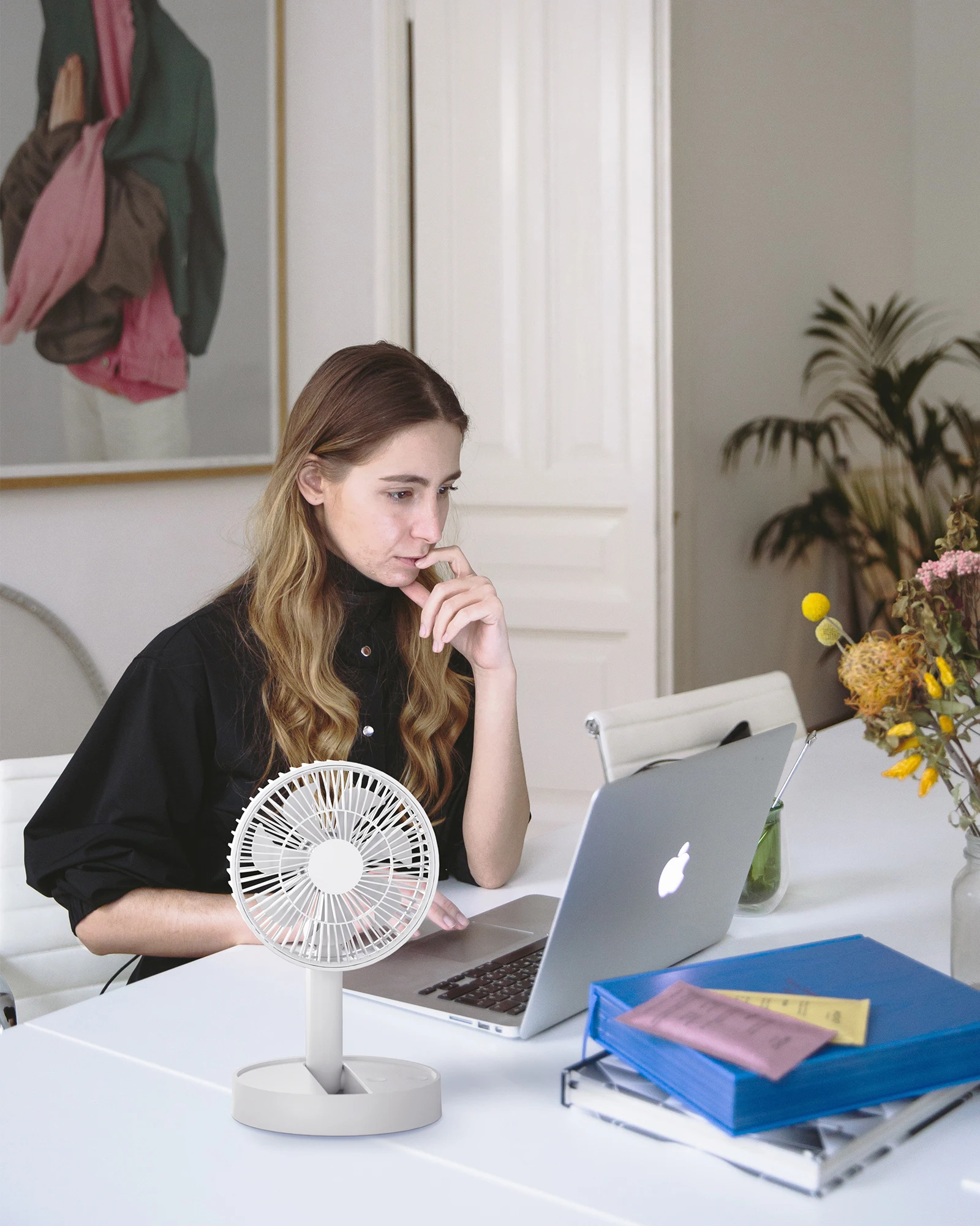 Ventilateur pliable USB 7 pales batterie longue durée – Image 4