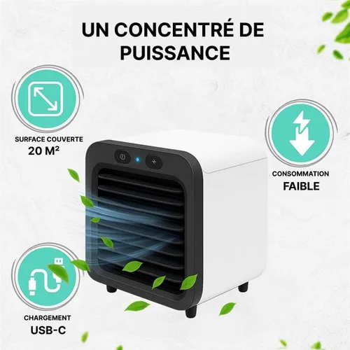 Climatiseur portable 3-en-1 humidificateur purificateur USB – Image 3