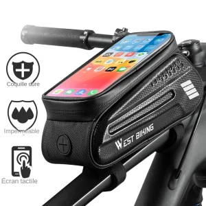 Sacoche vélo étanche support smartphone écran tactile