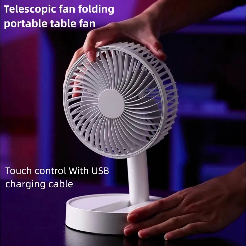 Ventilateur pliable USB 7 pales batterie longue durée – Image 2