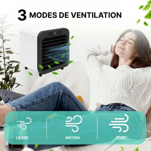Climatiseur portable 3-en-1 humidificateur purificateur USB – Image 4