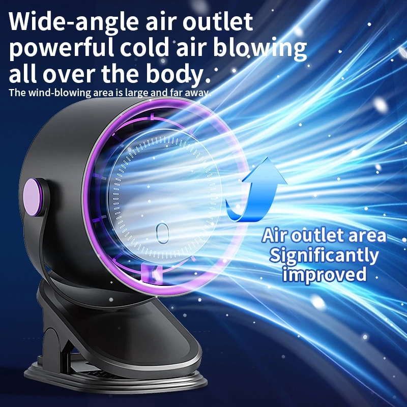 Ventilateur de bureau USB à pince, silencieux et puissant – Image 2