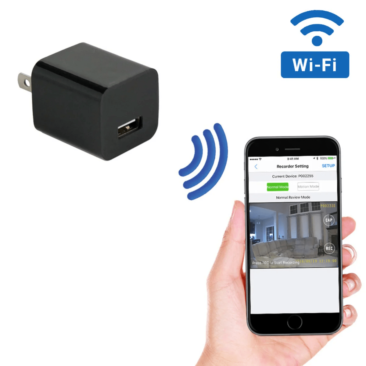 Caméra Discrète Prise Murale WiFi Full HD Surveillance Maison – Image 2