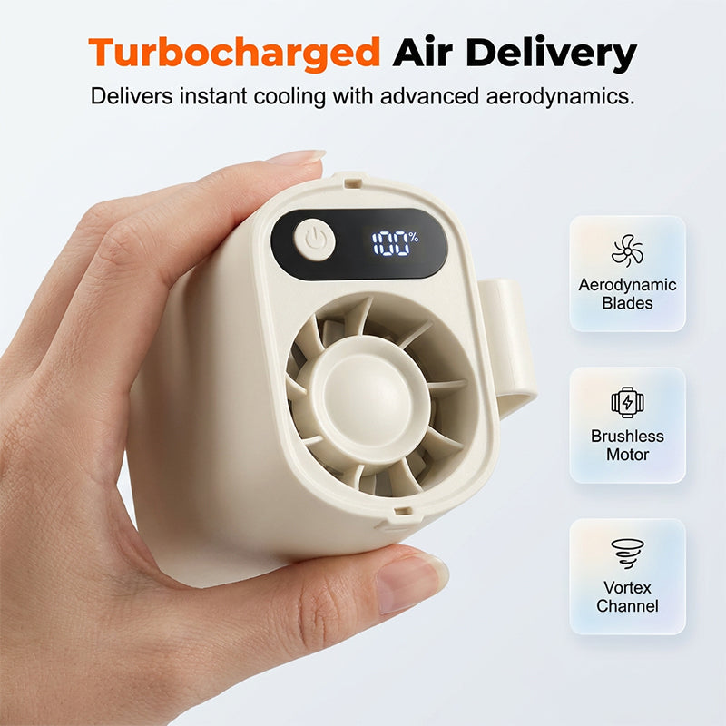 Mini Ventilateur Mains Libres Multi-usages Écran Digital – Image 4
