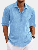 Chemise homme légère respirante col ouvert