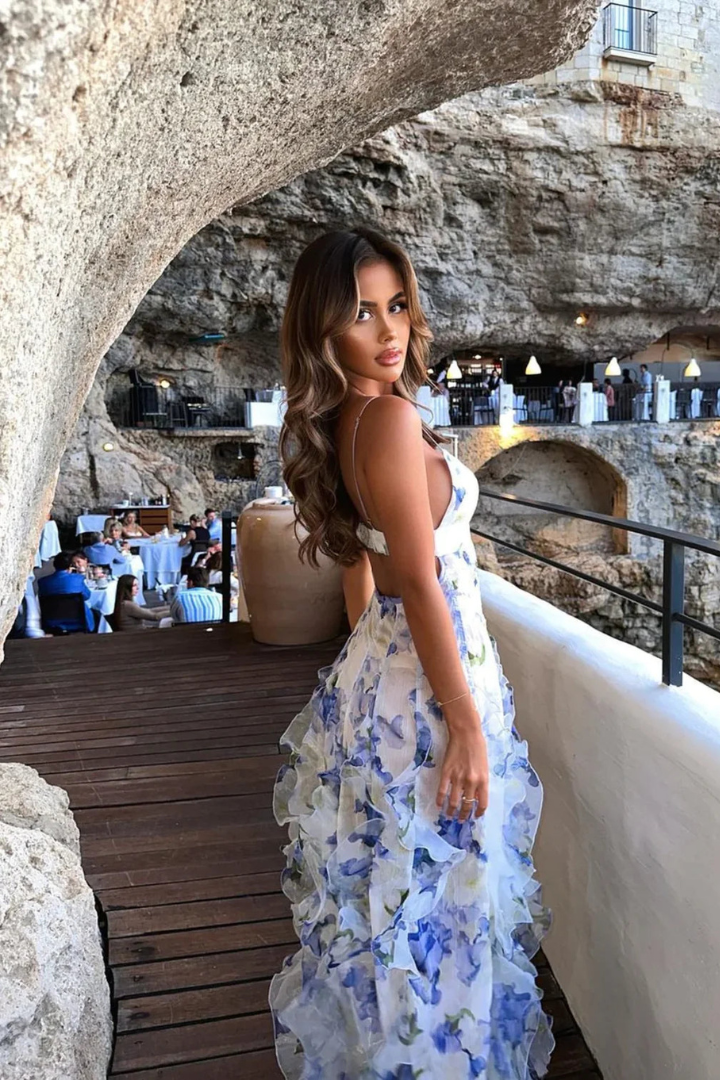 Robe femme encolure cœur bretelles réglables infroissable – Image 2