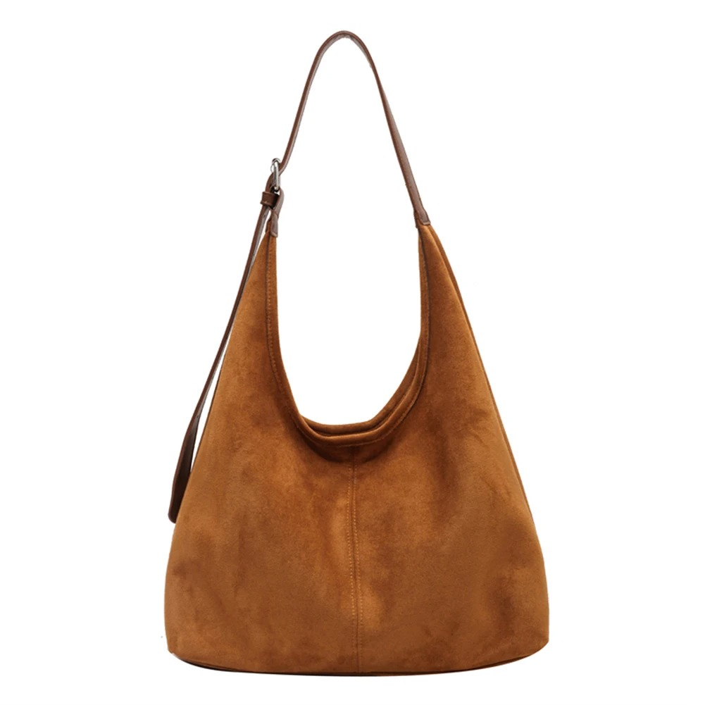Sac à main femme daim design coffre poignée confortable – Image 8