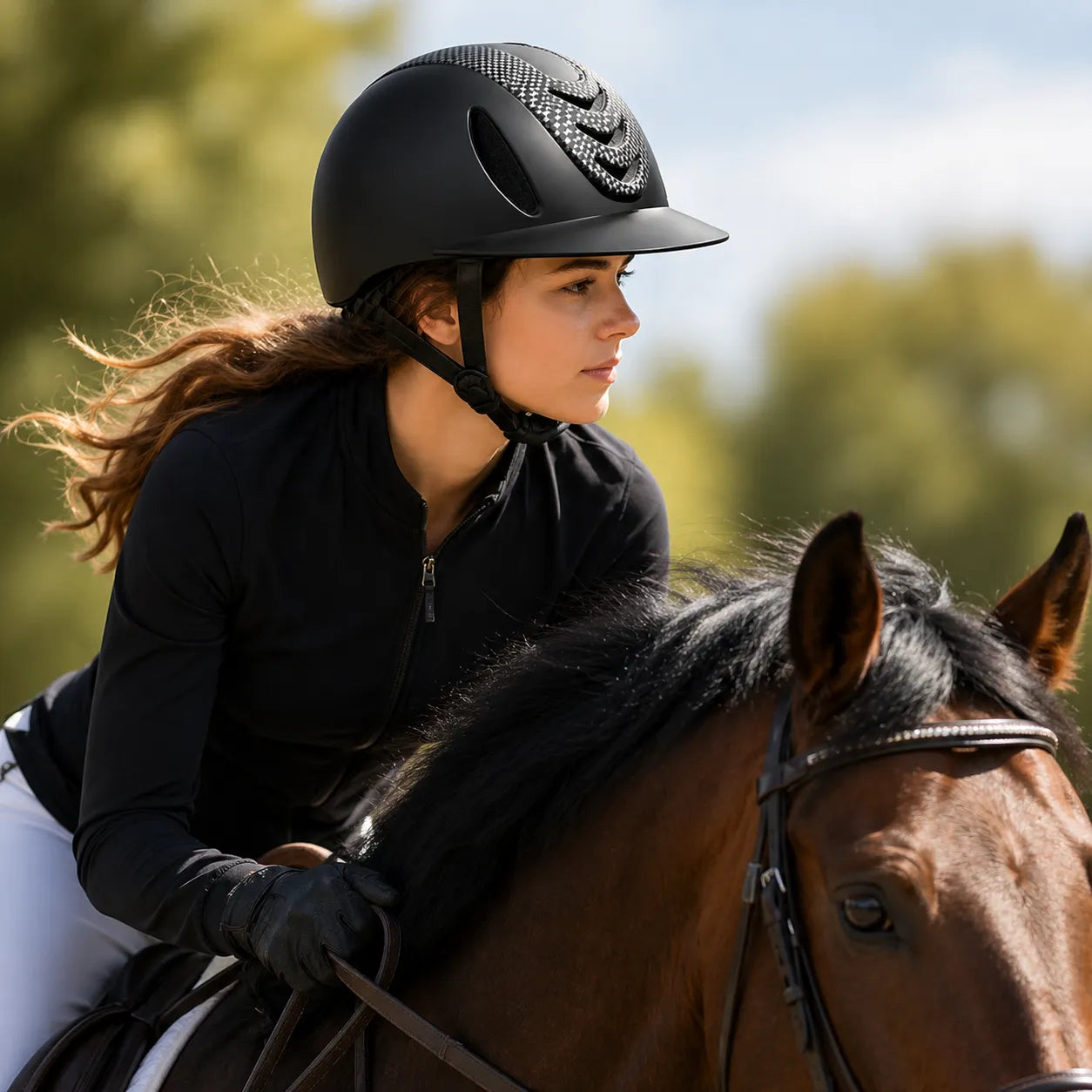 Casque équitation adulte ado double couche mousse EPS – Image 3