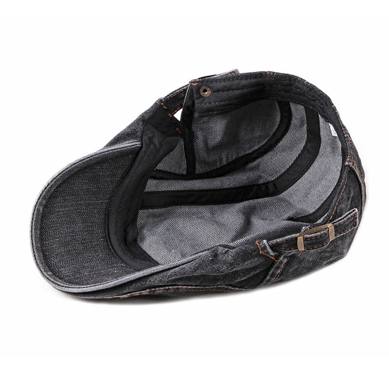 Casquette homme denim visière plate ajustable – Image 8