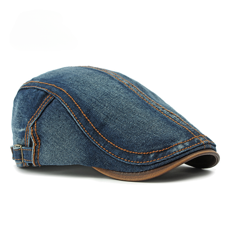 Casquette homme denim visière plate ajustable – Image 6