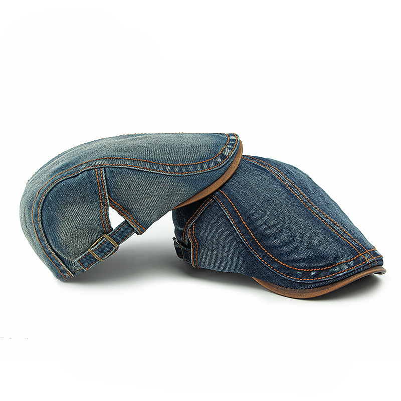Casquette homme denim visière plate ajustable – Image 7