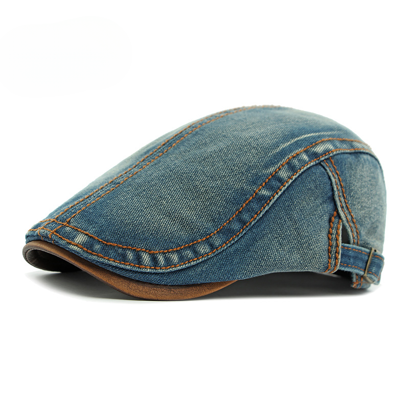 Casquette homme denim visière plate ajustable – Image 3