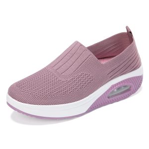 Baskets orthopédiques femme extensibles sans lacets, absorption chocs