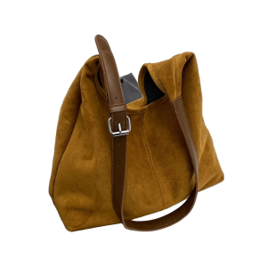 Sac à main femme daim design coffre poignée confortable