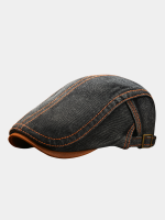 Casquette homme denim visière plate ajustable