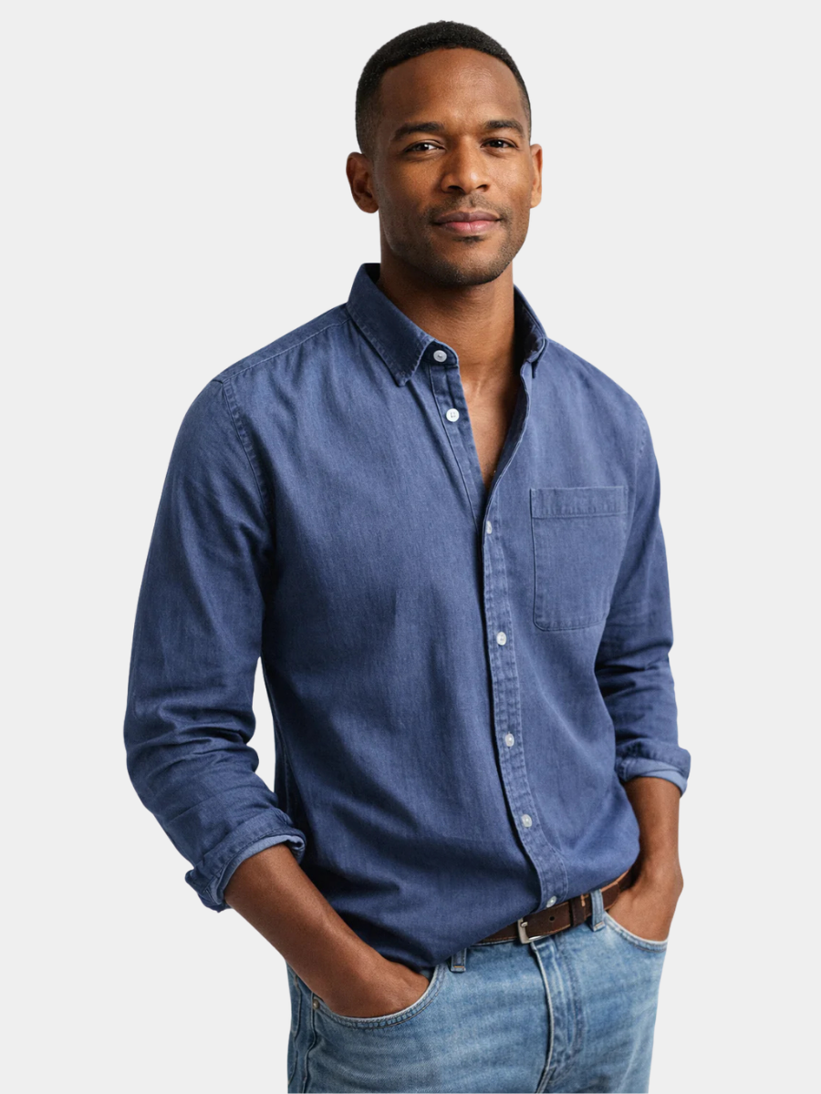 Chemise homme structurée col classique manches longues