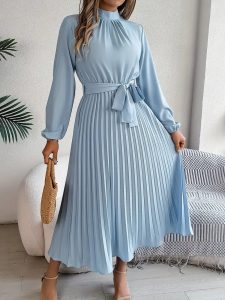 Robe femme col montant polyvalente confortable