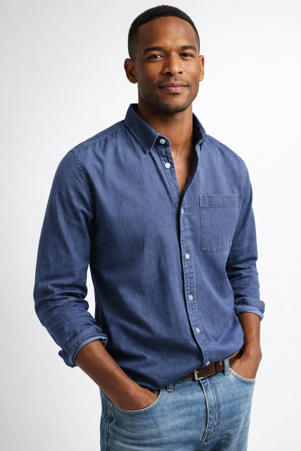 Chemise homme structurée col classique manches longues – Image 13