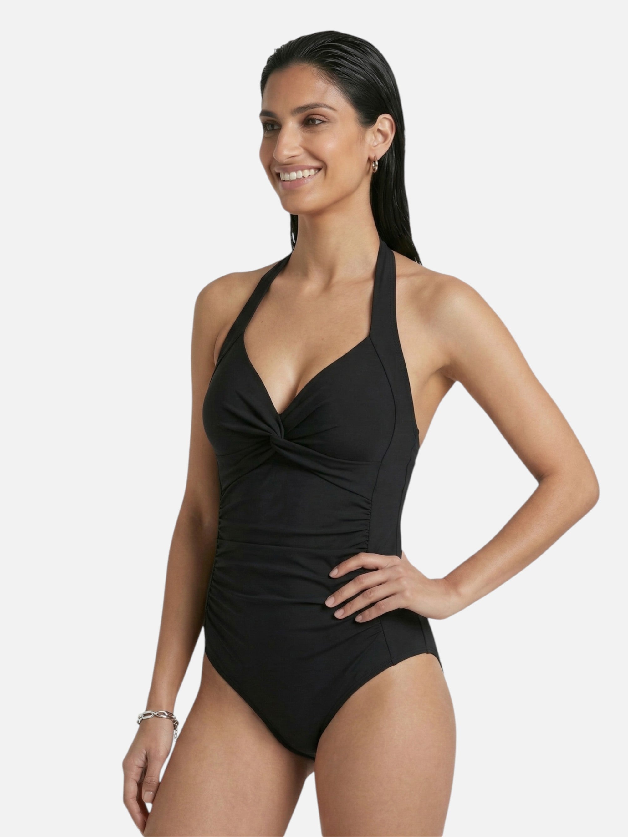 Maillot de bain une pièce femme col halter sculptant – Image 9
